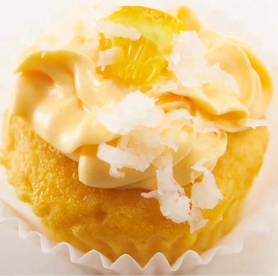 Orange Coconut Chardonnay Cupcakes