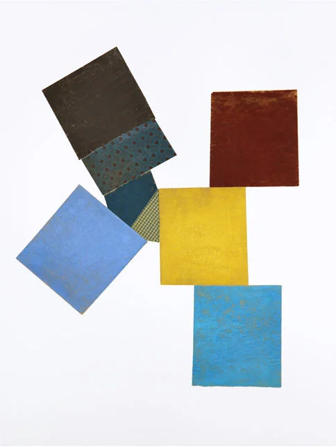 Structure Collage #14 Sandpaper and dried pigment/painting rags on board 15 X20" 