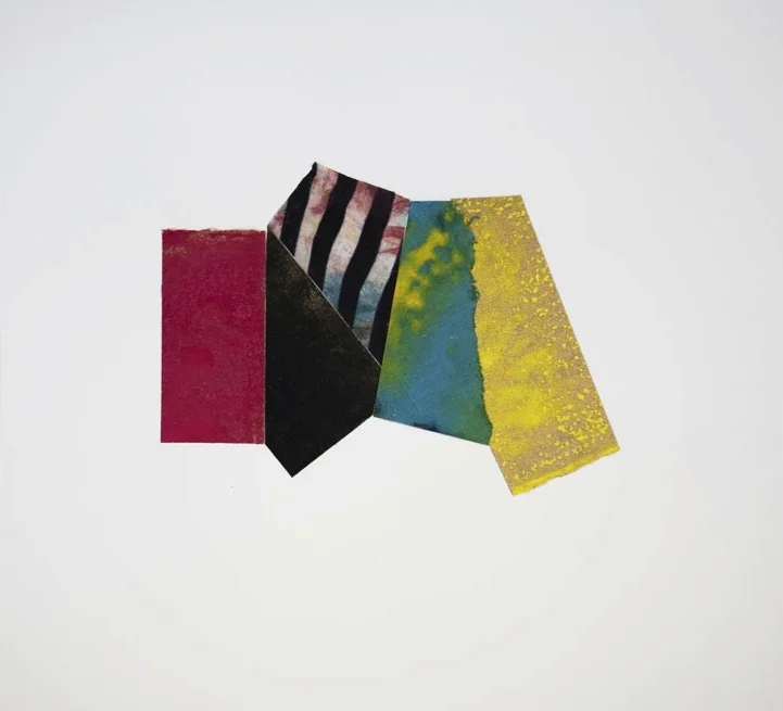 TANGRAM Vlll Sandpaper, Dried Pigment and Painting Rags on 3ply Bristol Board 10 X 11" 2016