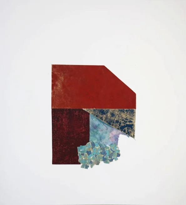 TANGRAM Vll Sandpaper, Dried Pigment and Painting Rags on 3ply Bristol Board 10 X 11" 2016