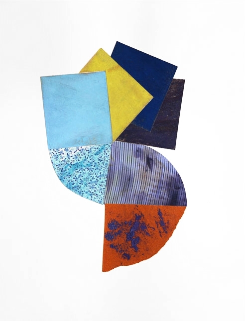 Structure Collage #12 Sandpaper and dried pigment/painting rags on board 15 X20" 