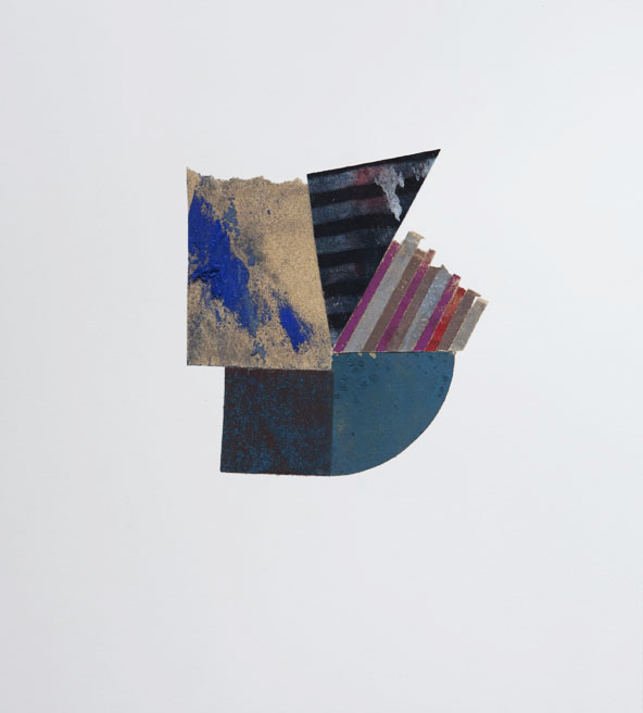 TANGRAM VllSandpaper, Dried Pigment and Painting Rags on 3ply Bristol Board 10 X 11" 2017