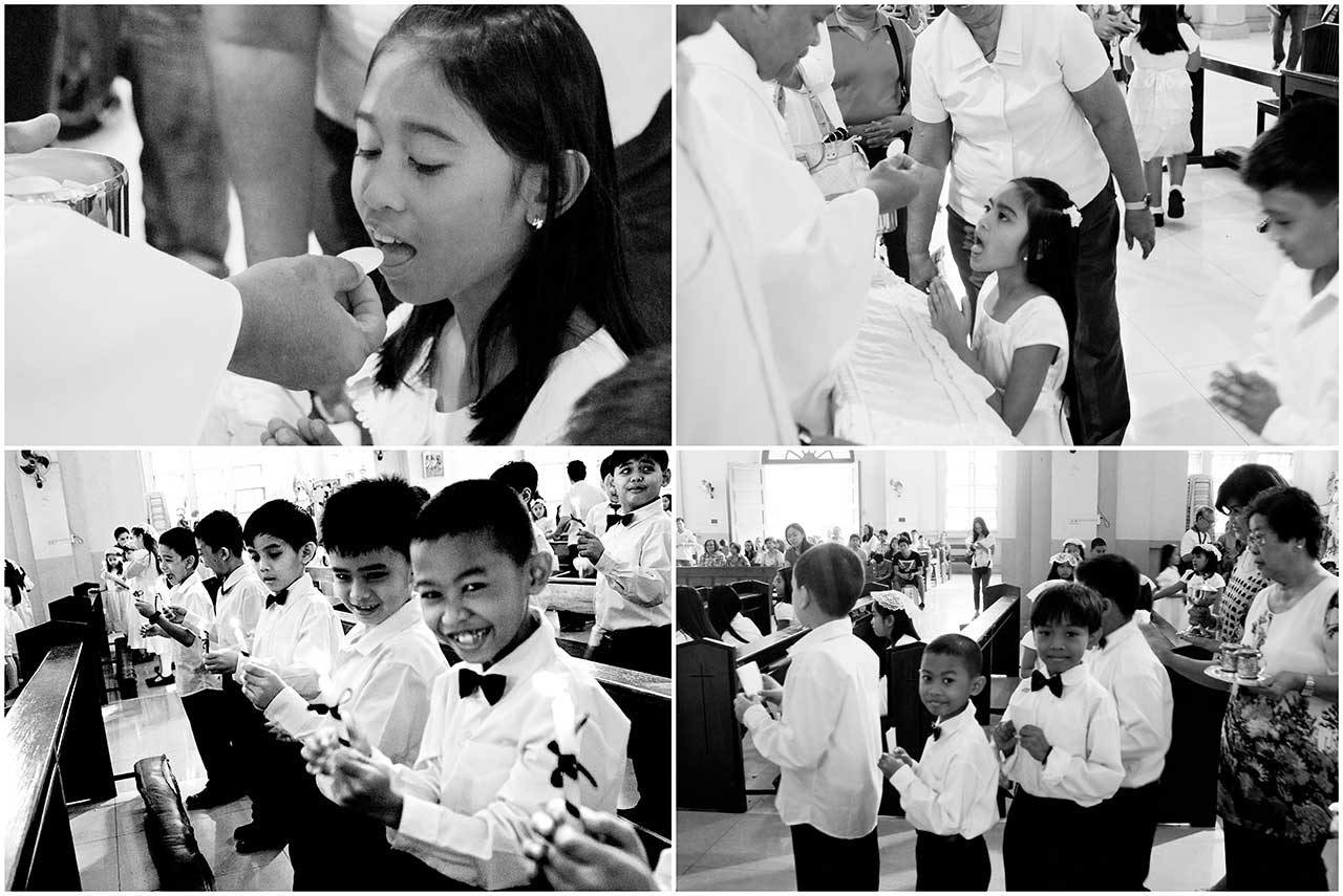 The First Communion brings closer the sacred mystery of Christ into the lives of our students. As a Catholic school, SFAMSC coordinates with the nearby Lady of Light Parish Church to prepare our Catholic students to receive their First Holy Communion.
