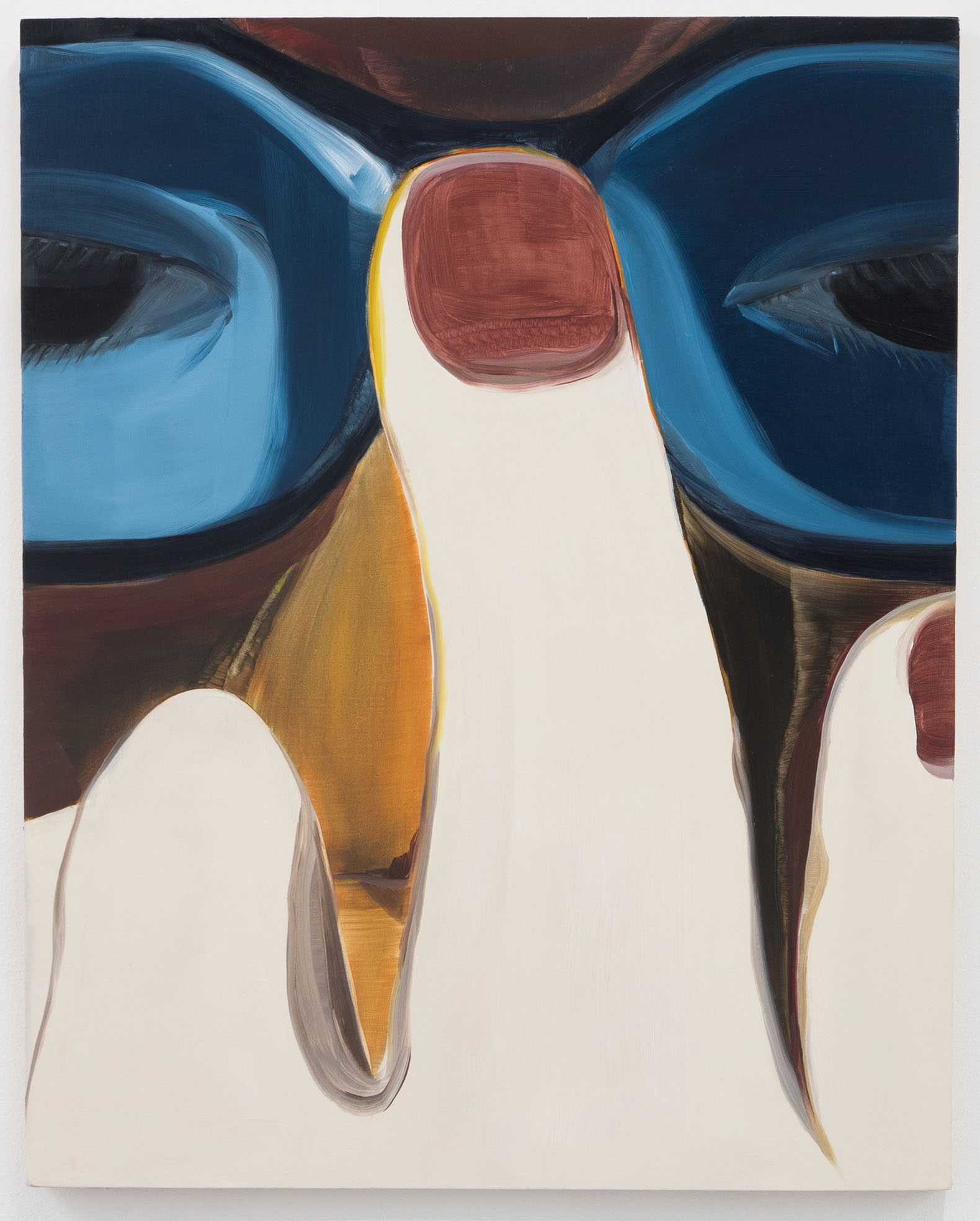 Pushing up Glasses, 40x60cm, oil on board, 2017