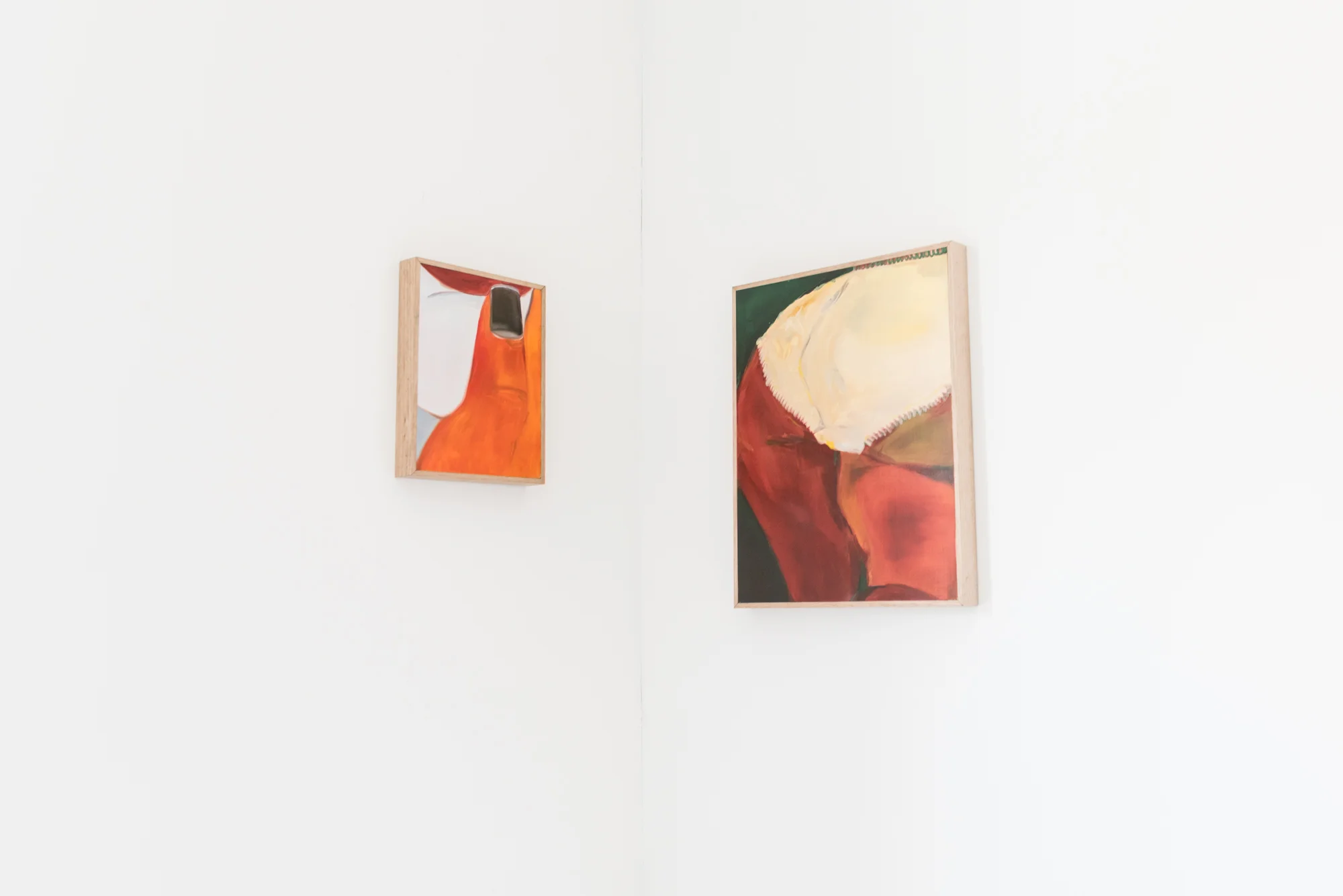 Flirting I , Flirting II, oil on board, framed, 2017