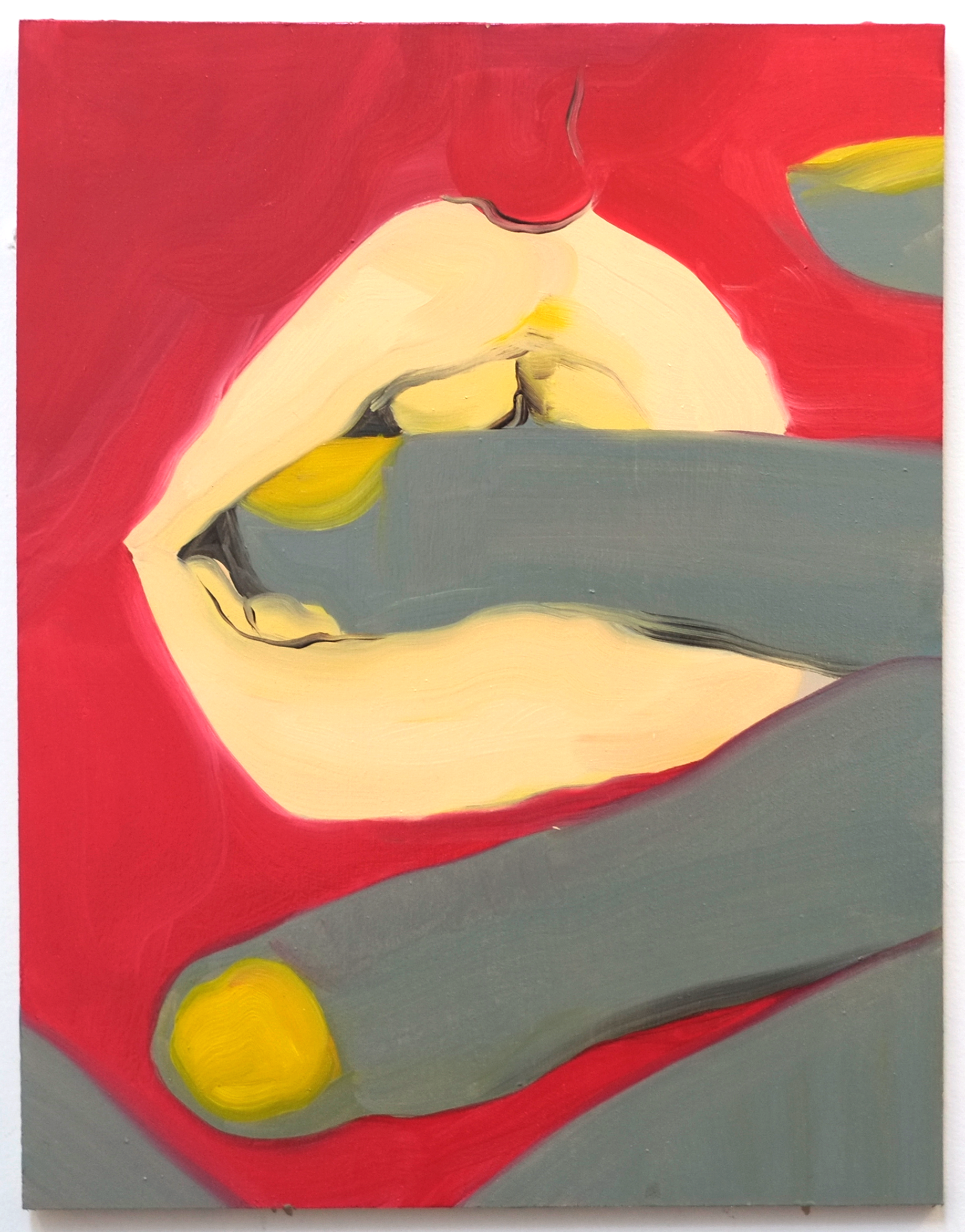 A Hot Nerve, oil on board, 2017