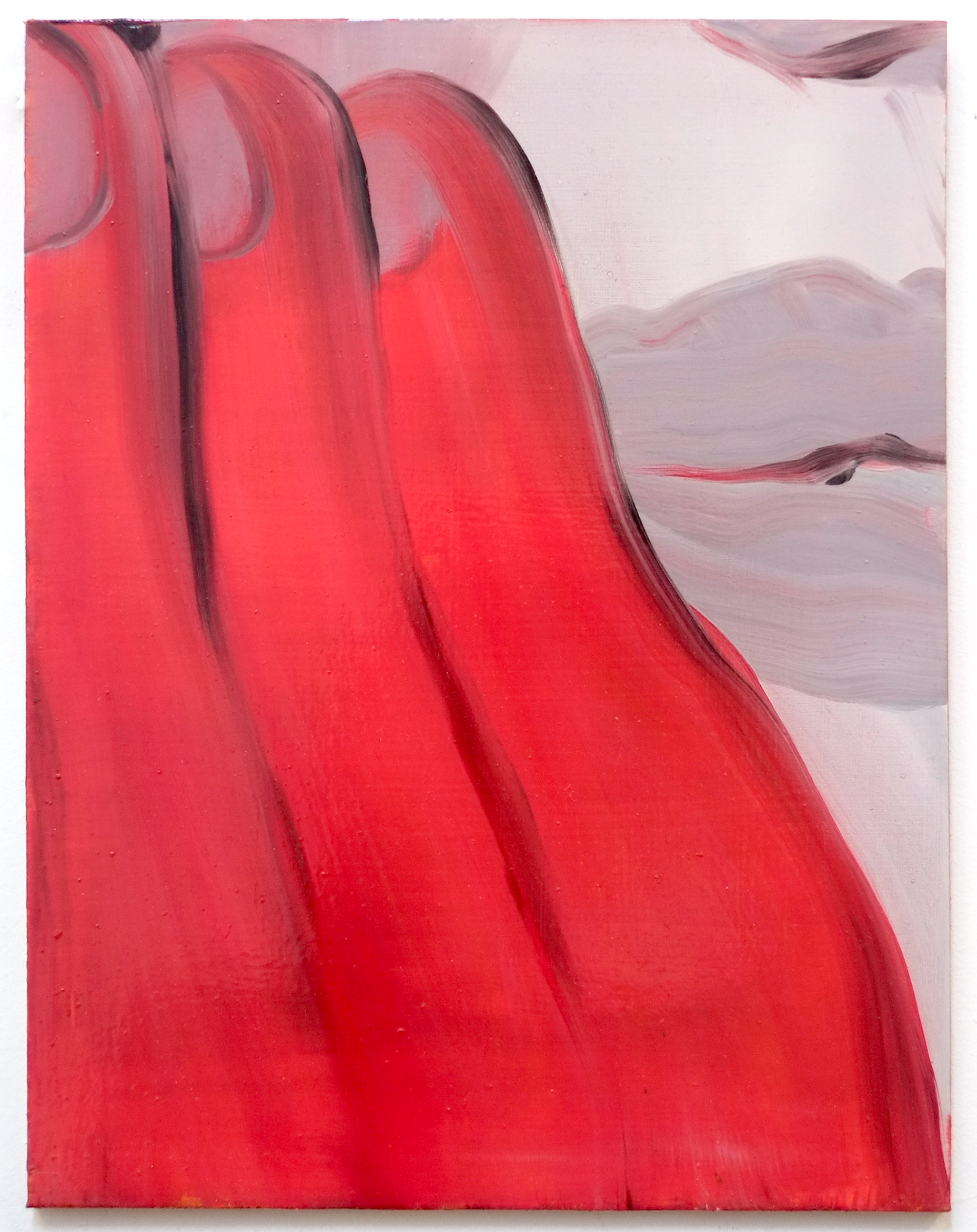 Blushing, oil on board, 2017