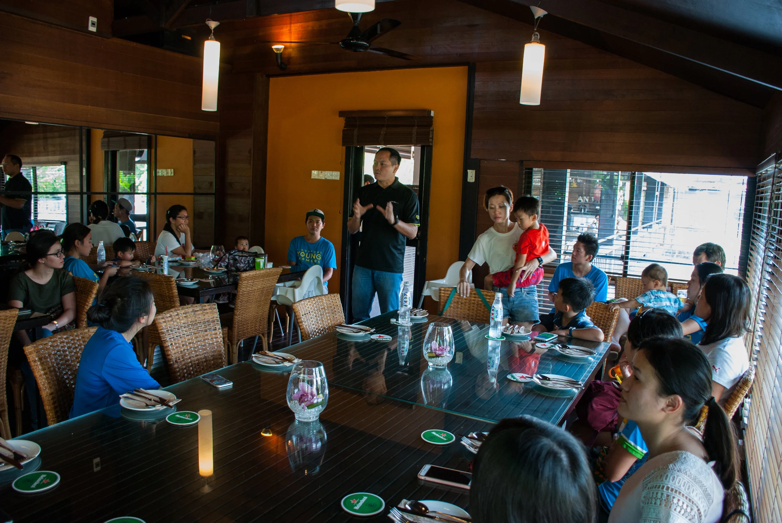 Kenny Eng, KCA President, explaining the role of the Kranji countryside association to the participants 