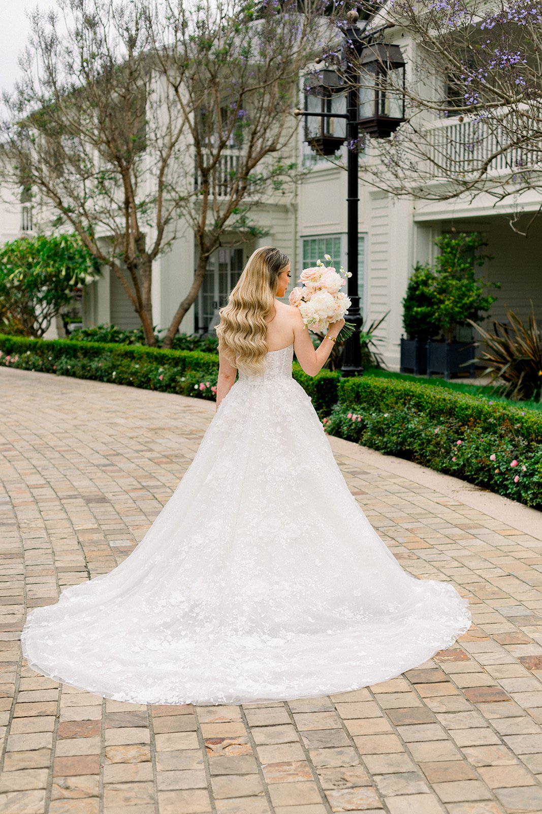 Bridal portraits at Rosewood Miramar Beach featuring timeless, editorial elegance