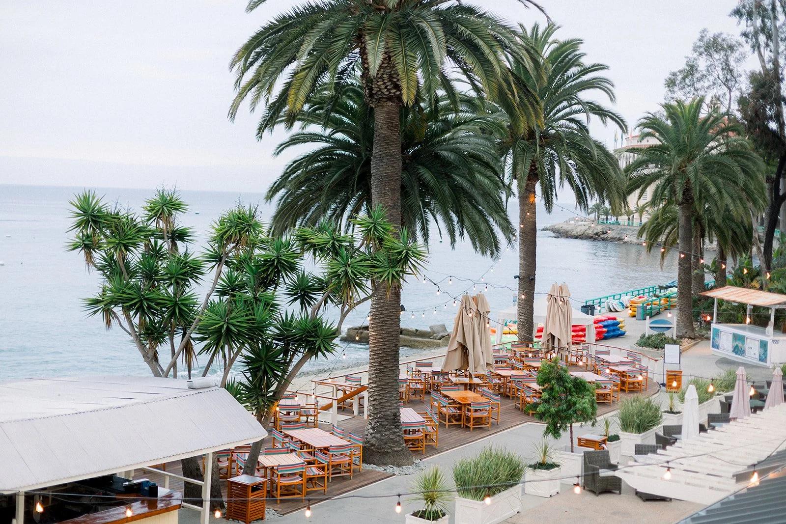 Oceanfront view at Descanso Beach Club in Avalon Catalina