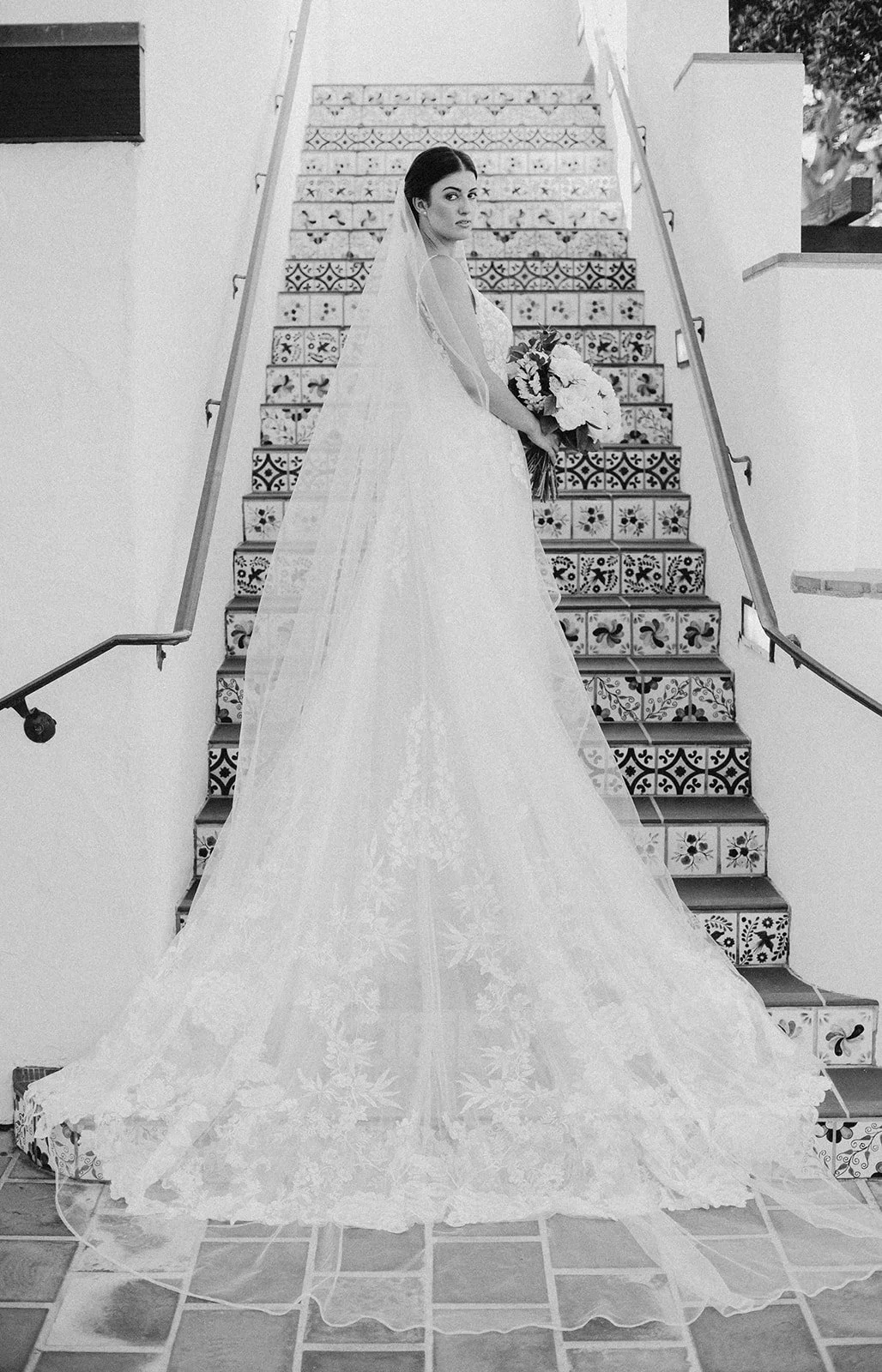 Bride portrait at Ole Hanson Beach Club wedding in San Clemente