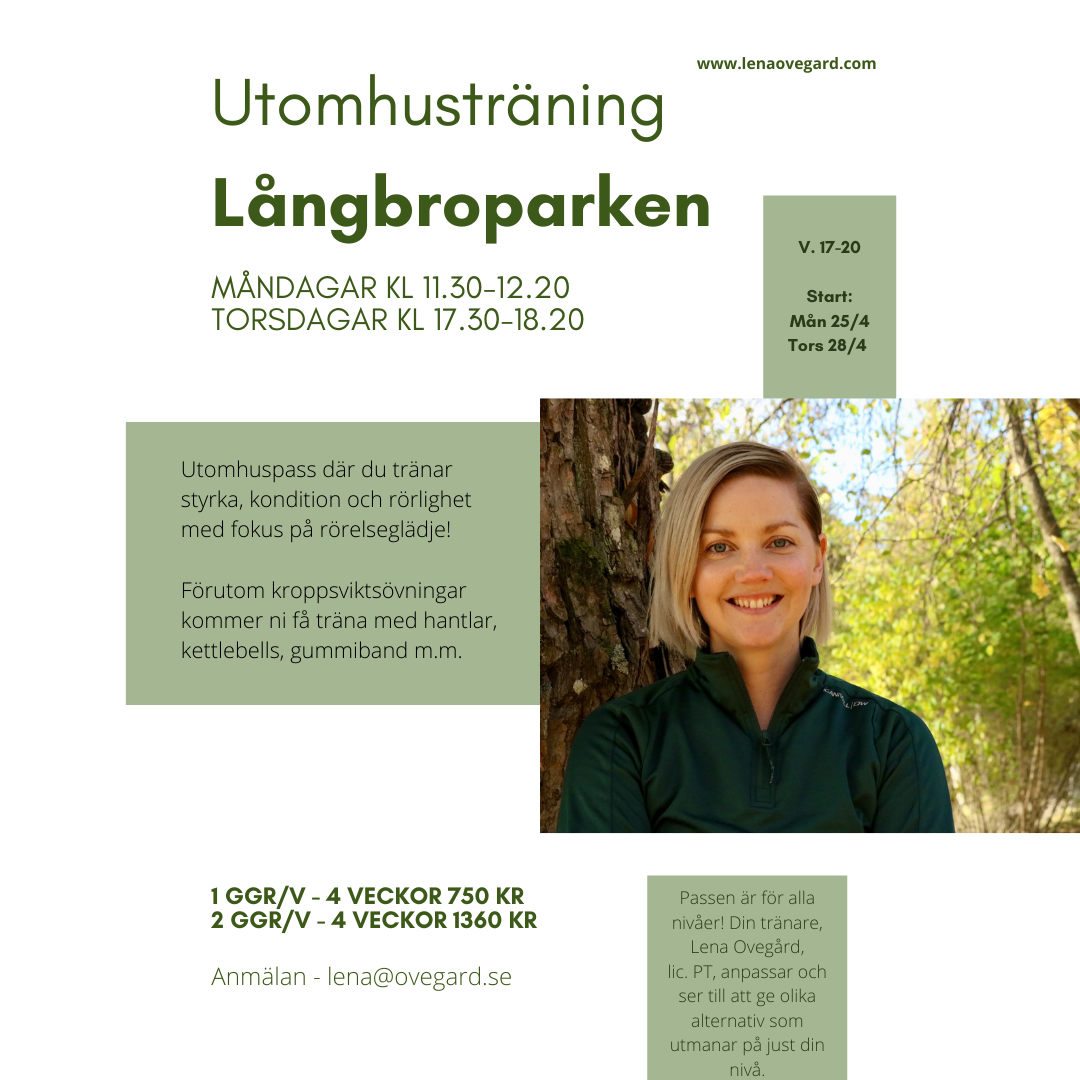 Utomhusträning Långbroparken v. 17-20