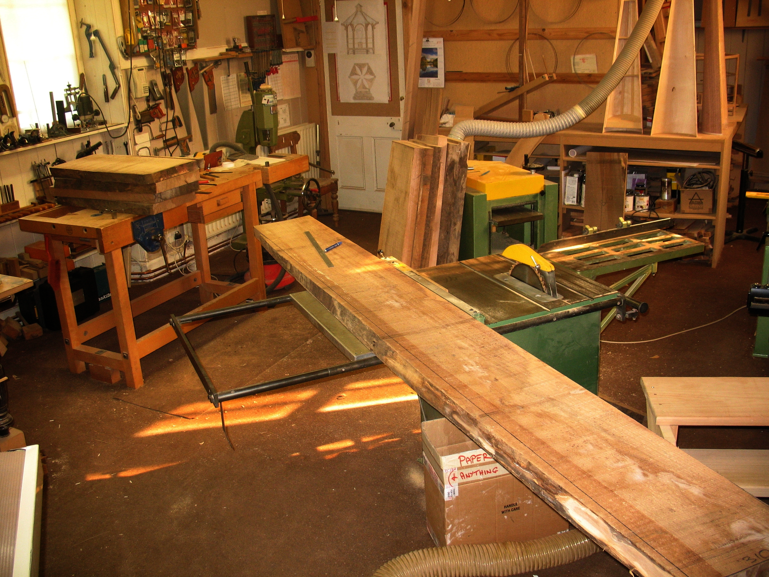 The workshop where Mark Norris makes his harps and clasach