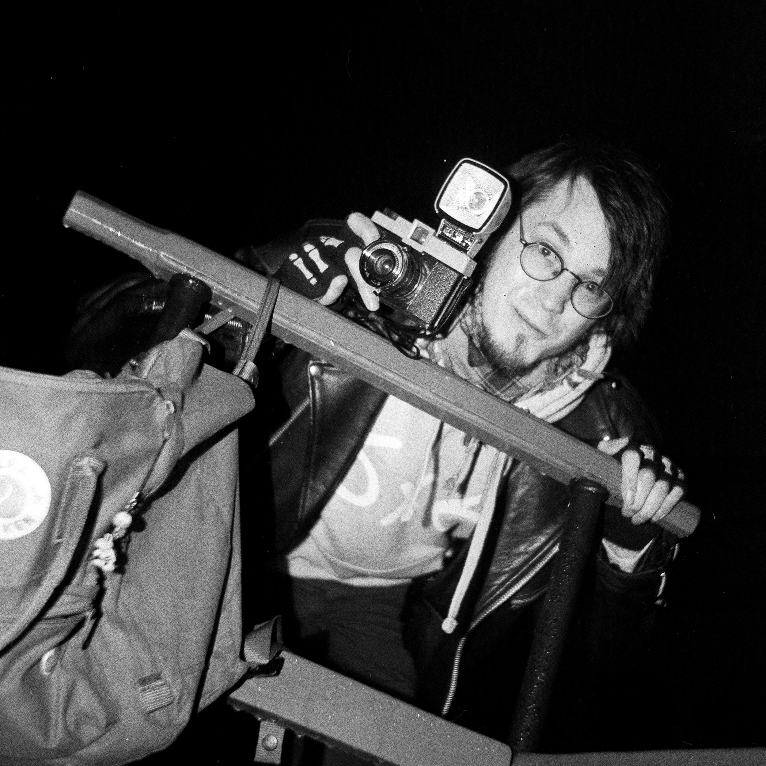 Jonas with his 120 LOVE 6x6 hoodie and Lomography Diana F+ (Courtesy of Lomography Japan)