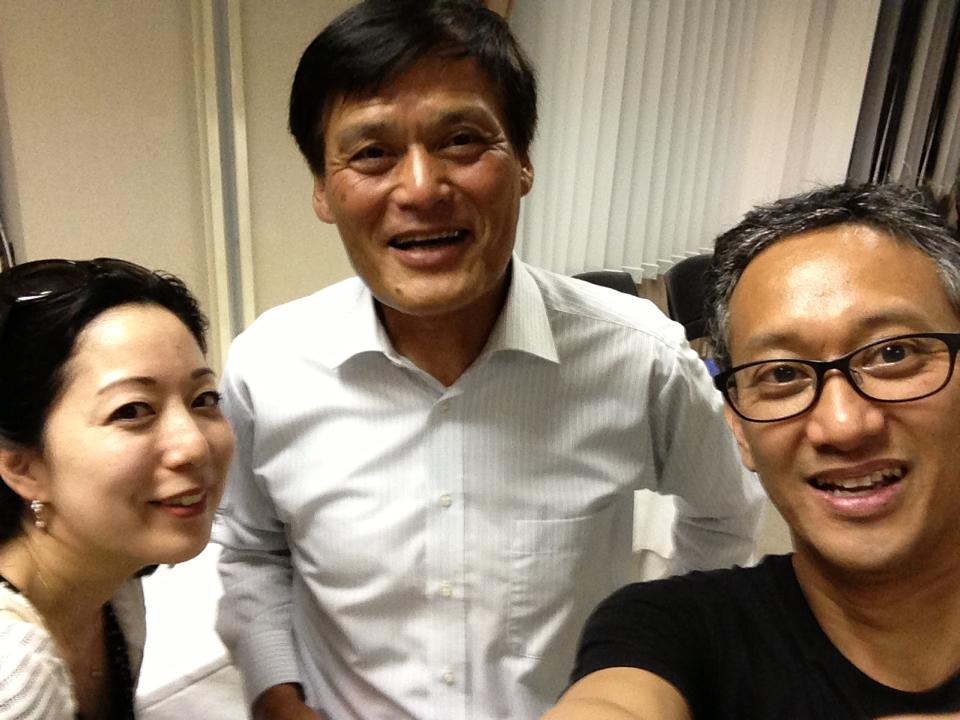 Hiroko Enseki (L), Munehisa Fujita (C), Paul del Rosario (R)