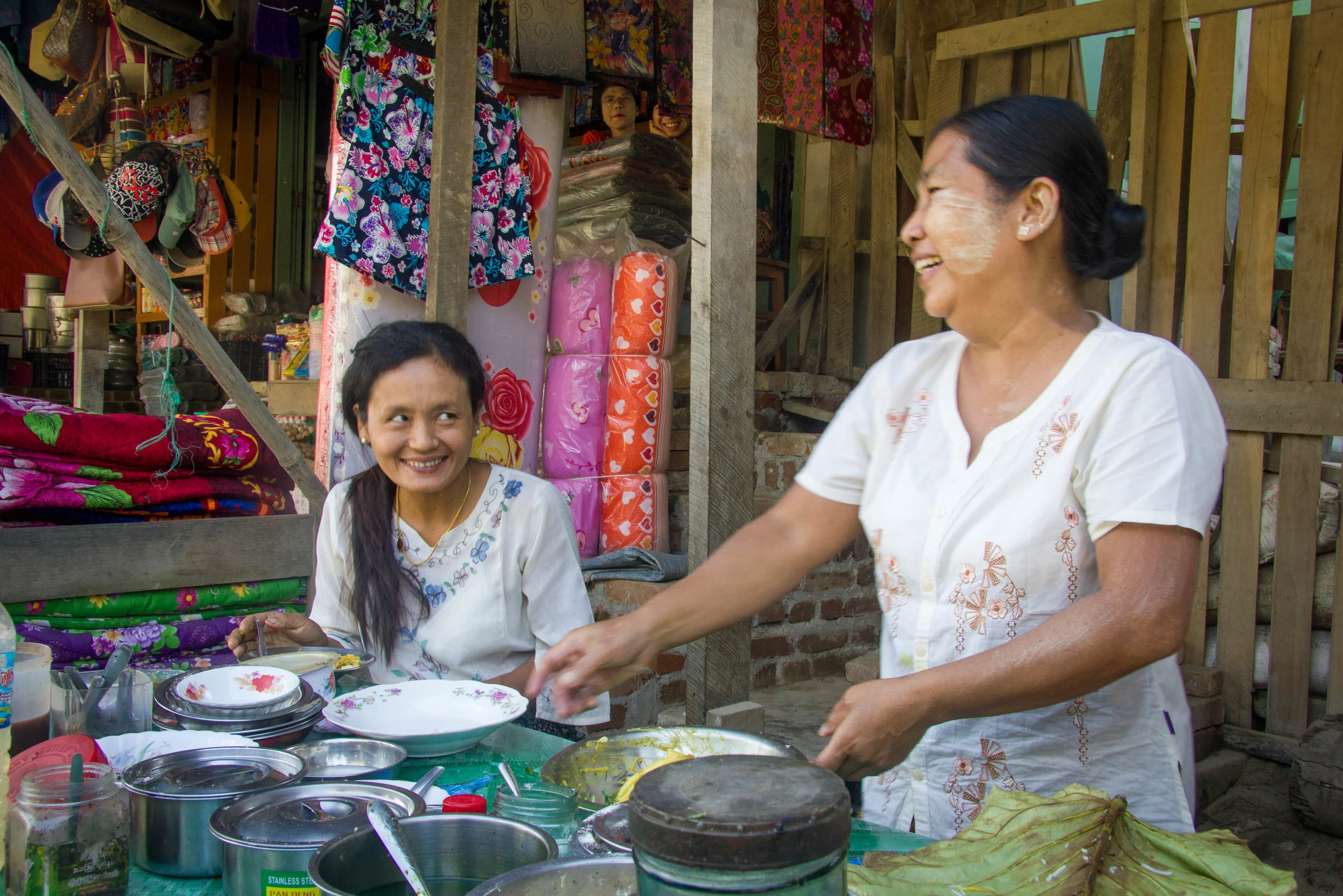 This lady made us some lunch in Kale. Didn't stop laughing, either. 