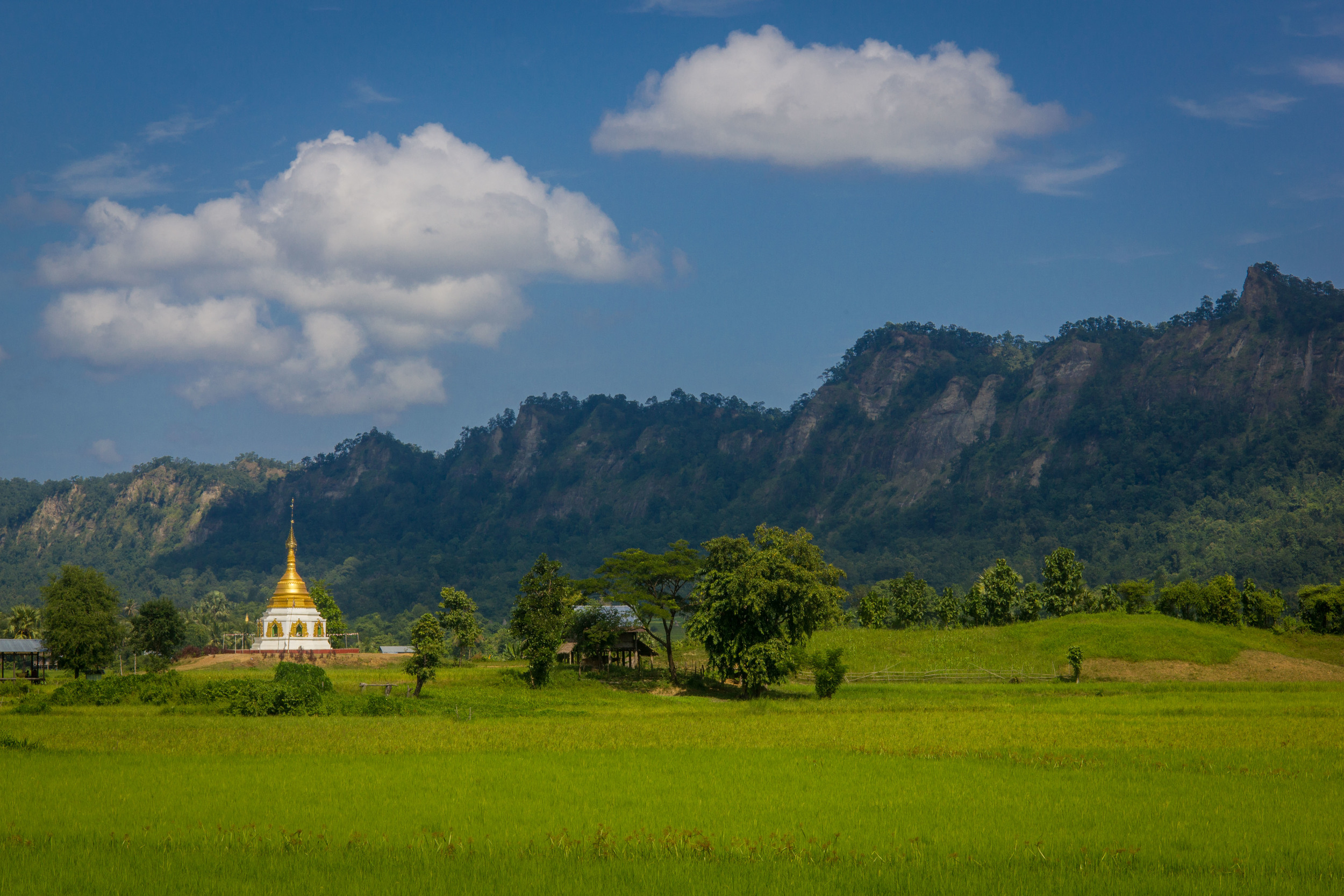 Rural Myanmar. Temples everywhere. 