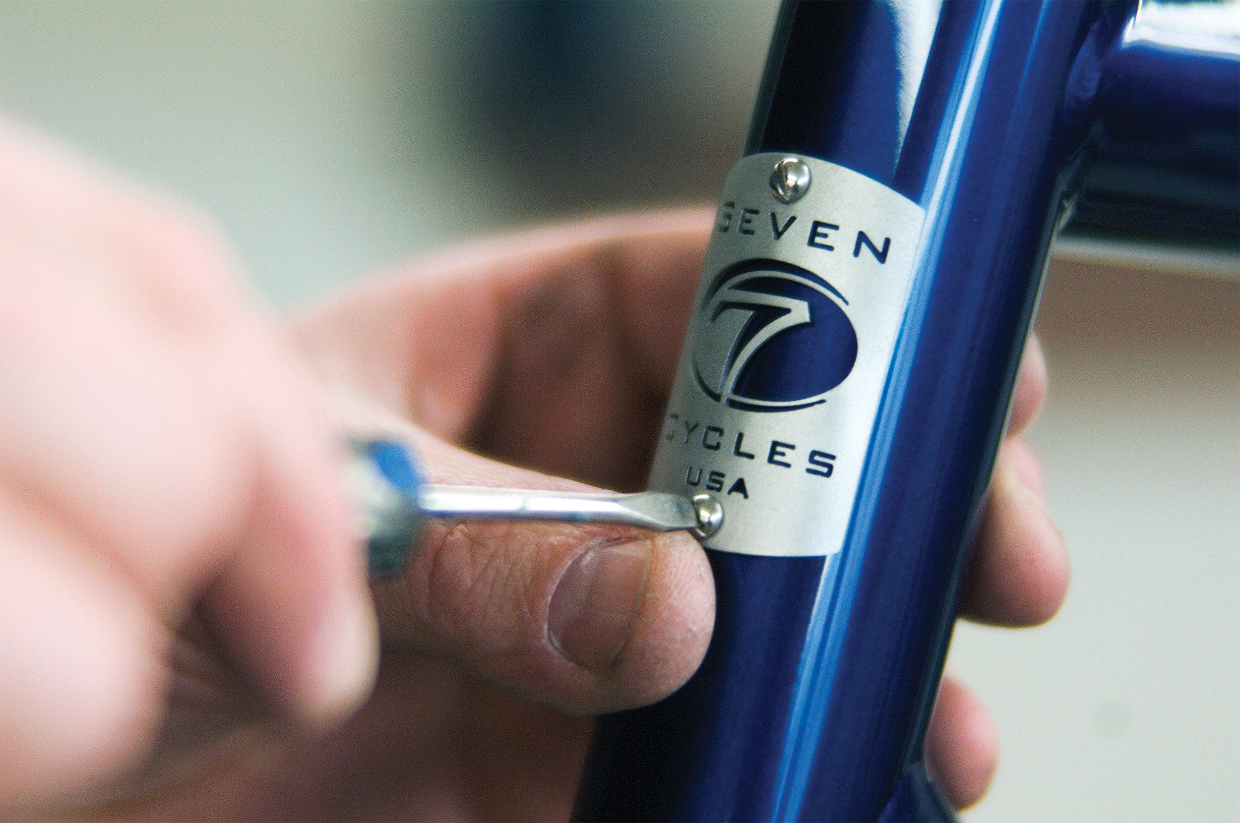   Seven Cycles • head tube badge  • designer/director: Michael Balint 