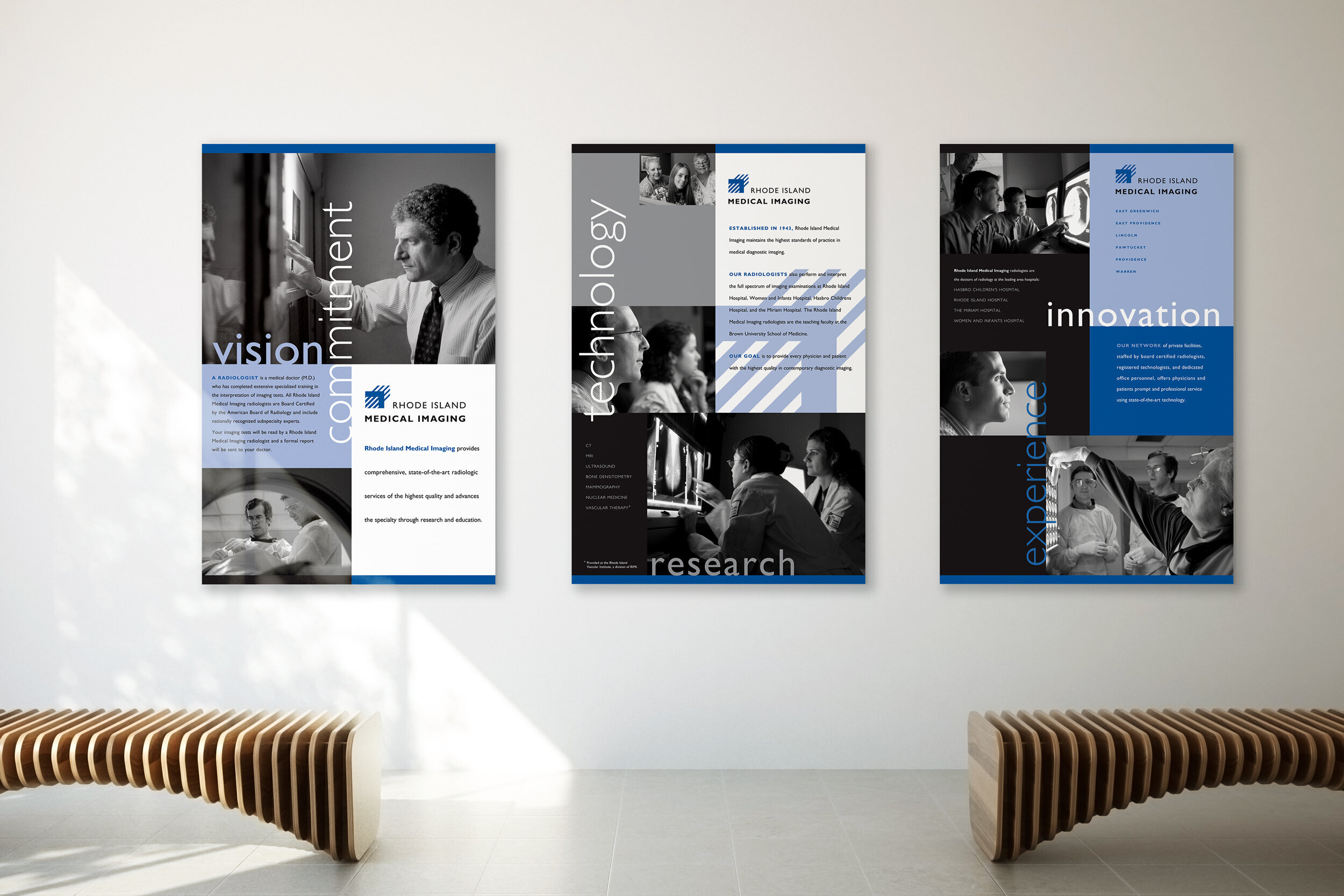  Rhode Island Medical Imaging Mission Boards  • designer: Michael Balint • direction and copy: Acadia Consulting Group 