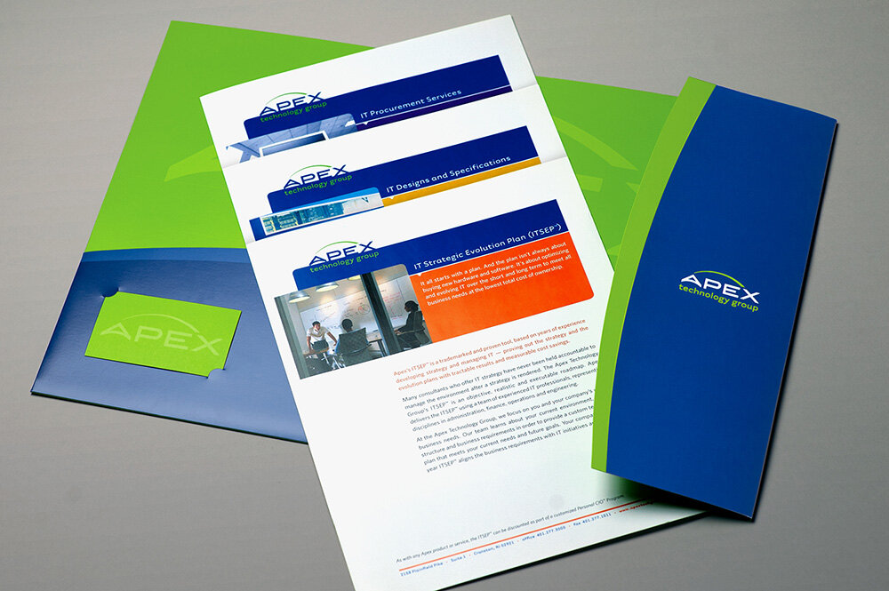   Apex Technology Group Marketing Folder  • interior product sell sheets 