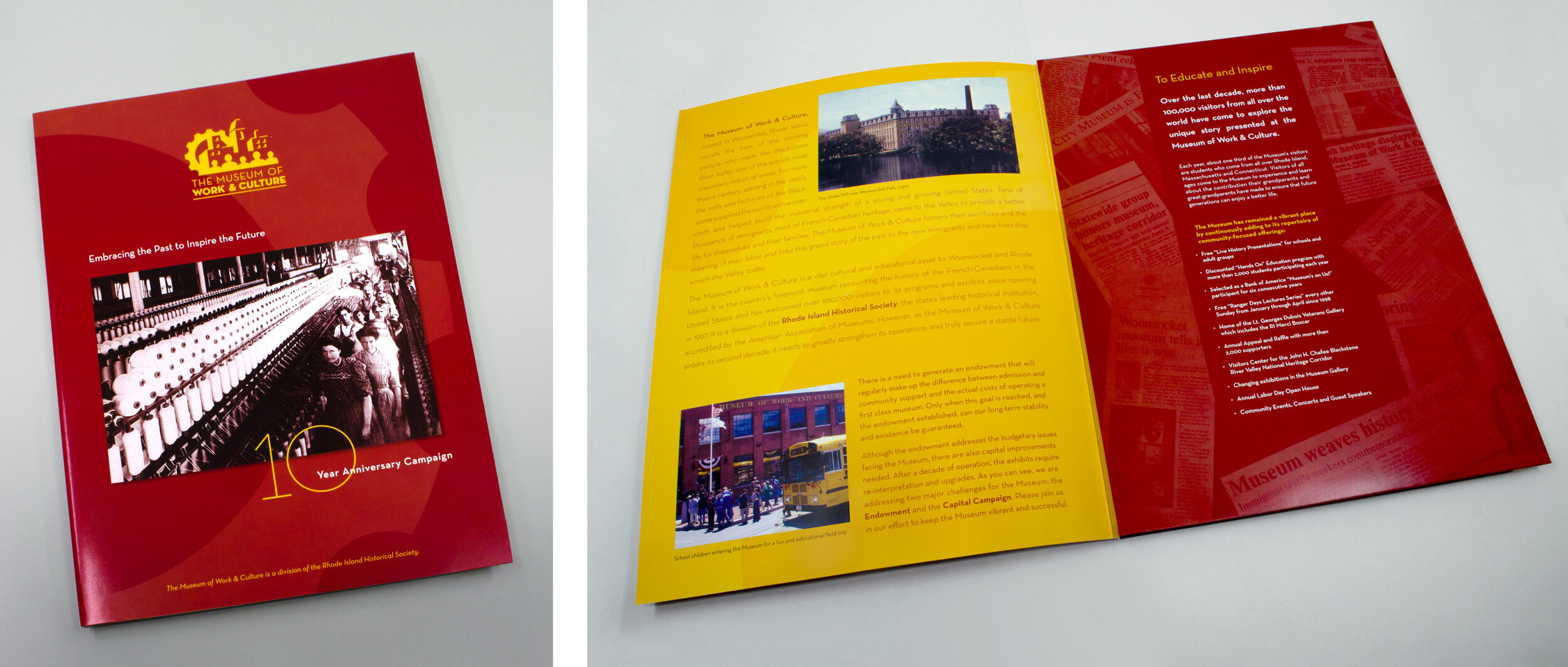   Museum of Work &amp; Culture Fundraising Folder  • designer/director: Michael Balint • assistant designer: Dawn Vietro 