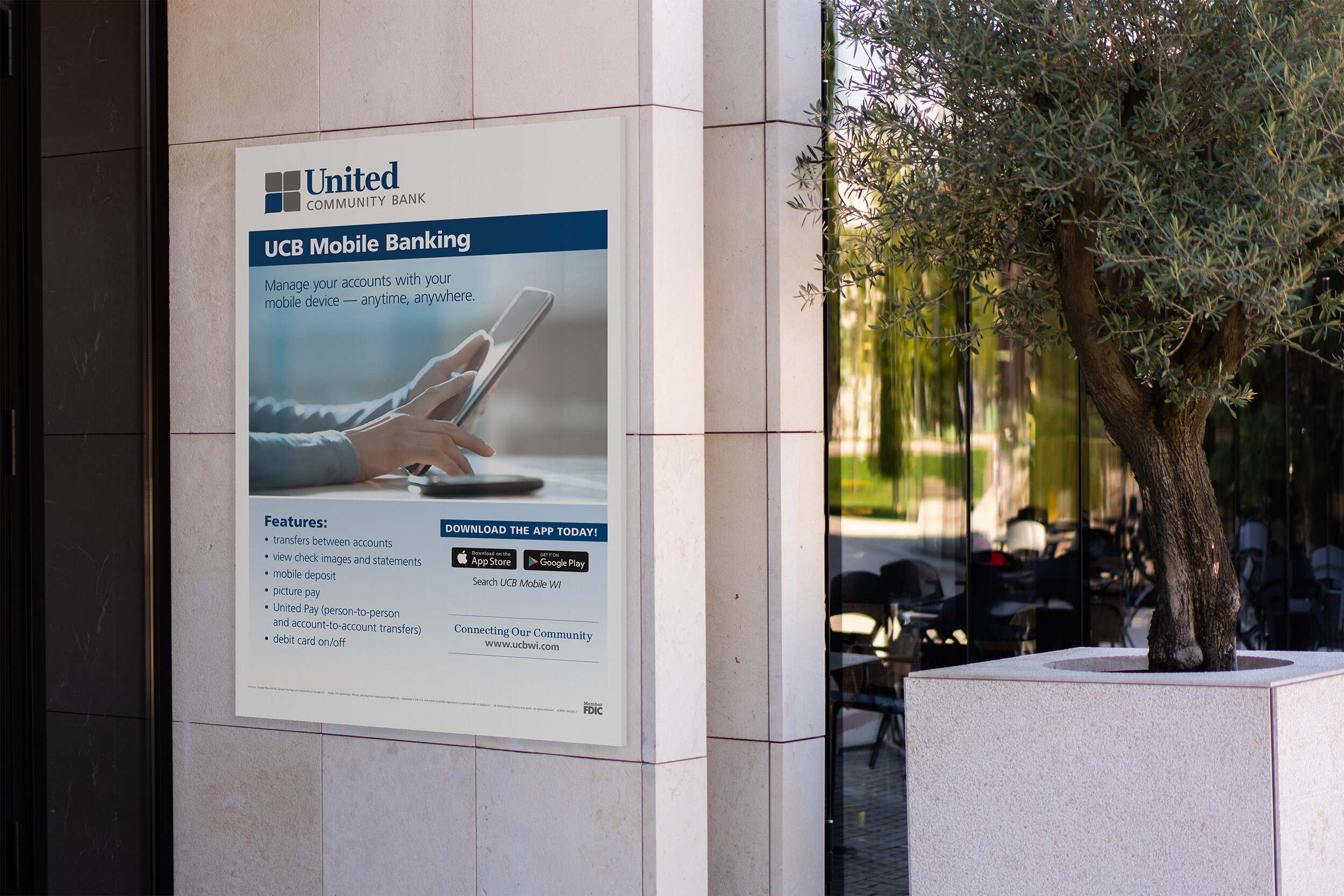   United Community Bank Mobile Banking Promo Poster  • director/designer: Michael Balint 