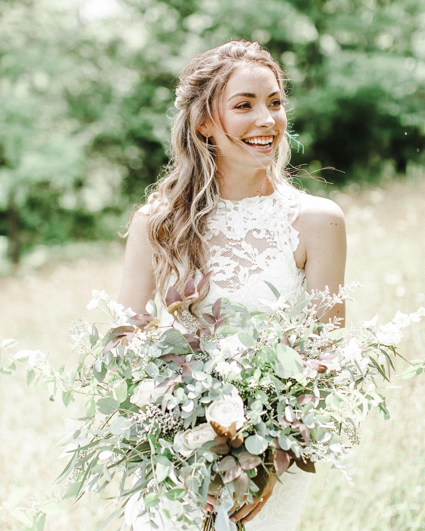 Becky&rsquo;s vision for her bouquet was as if it was gathered from a field. We love everything about how it turned out!