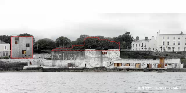拆除部分与新建筑的海平立面关系