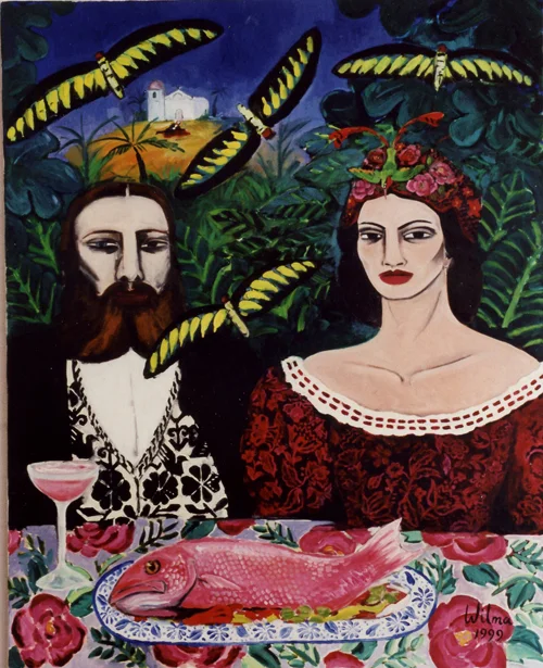 Carlotta's Last Feast. oil on canvas 72" x 48"