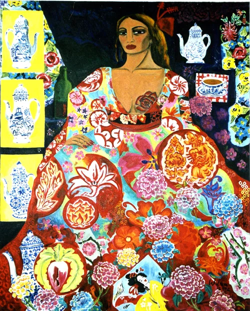 My Fantasy Kimono. oil on canvas 60" x 48"