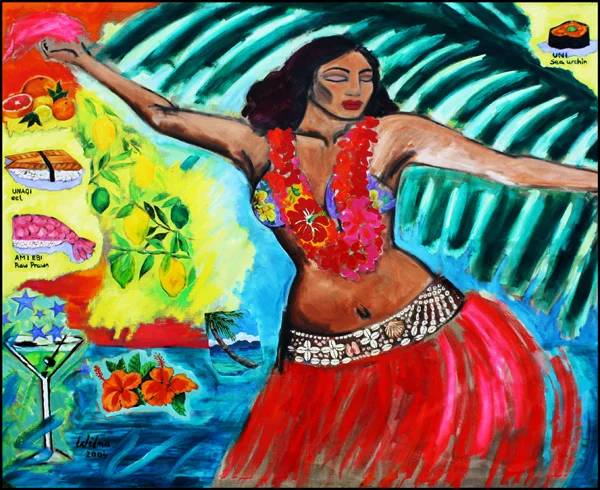 Hula. oil on canvas 60" x 72"