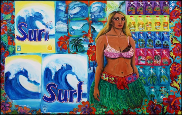 Surf . oil on canvas 60" x 96"