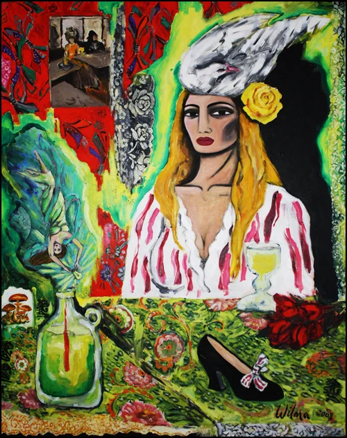 The Green Fairy. oil on canvas 60" x 48"