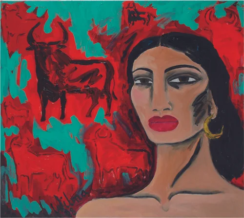 Over the Border oil on canvas 30" x 32"