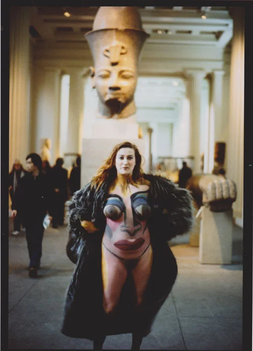 Christine Binnie photographed by Wilma Johnson at the British Museum 1982