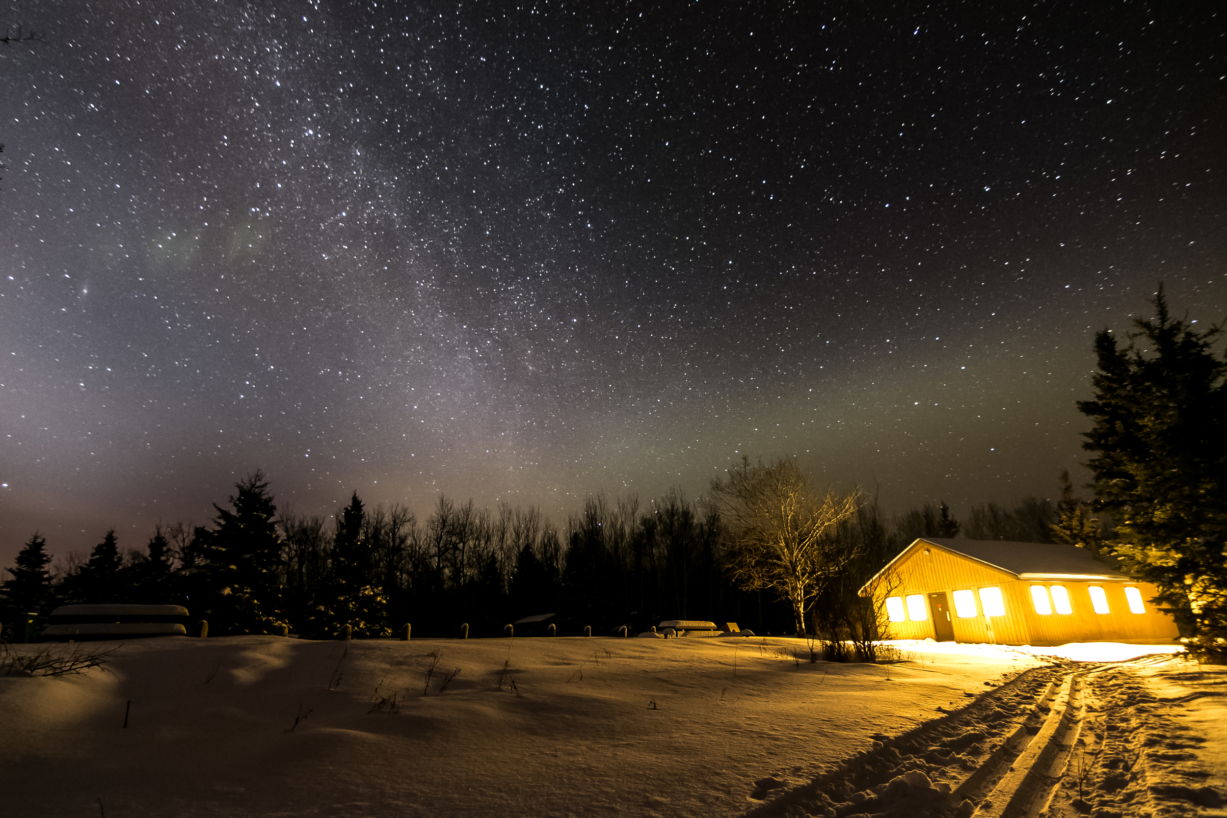 Cabin under the stars