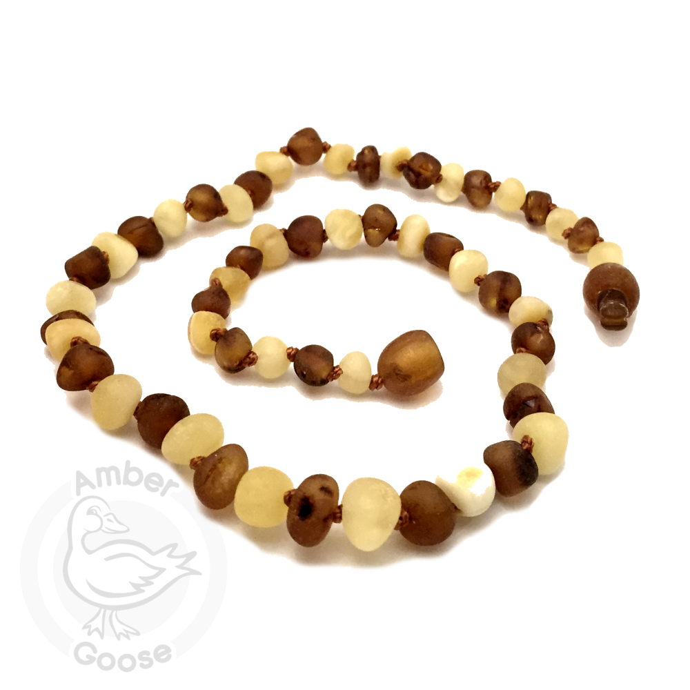 Baltic Amber 1042 Unpolished (Raw) Baroque Cognac & Milky
