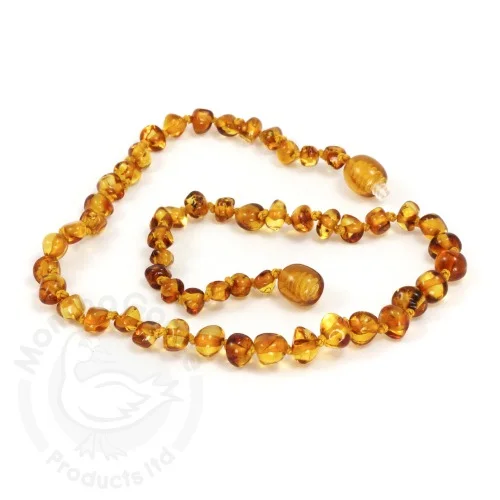 Baltic amber baroque honey necklace