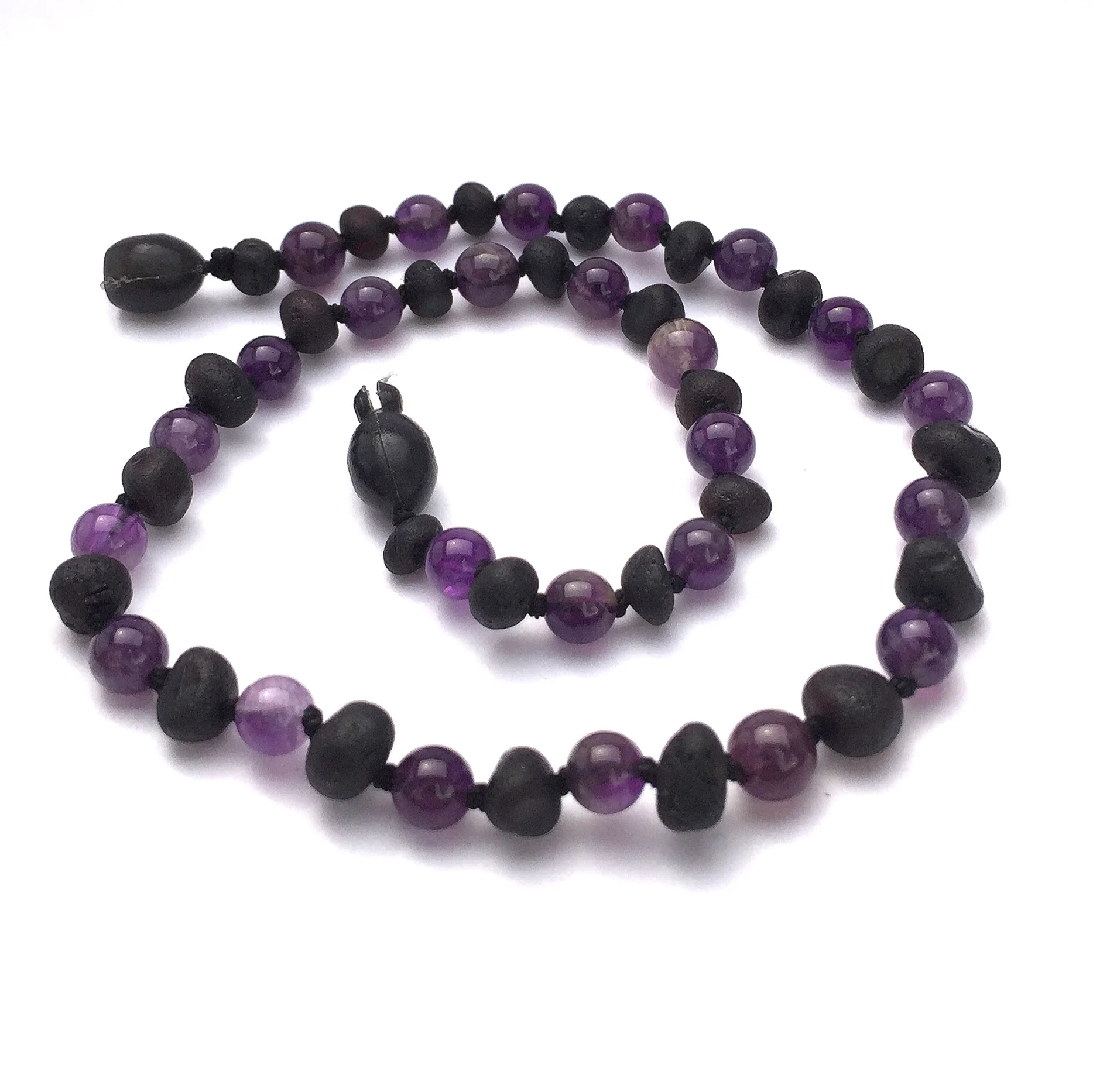 Baltic Amber and Amethyst Necklace