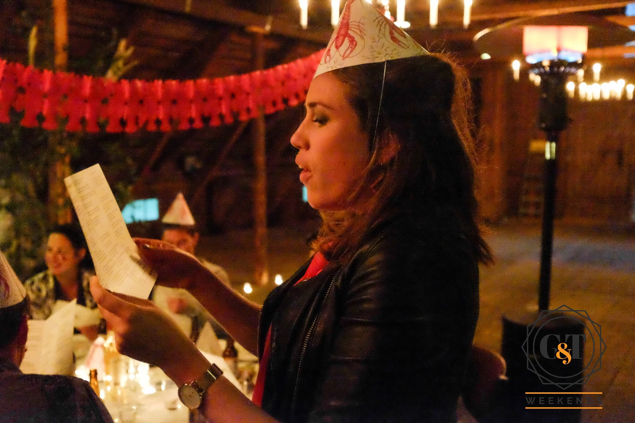 Our Swedish toast master hosting our Swedish Crayfish Party