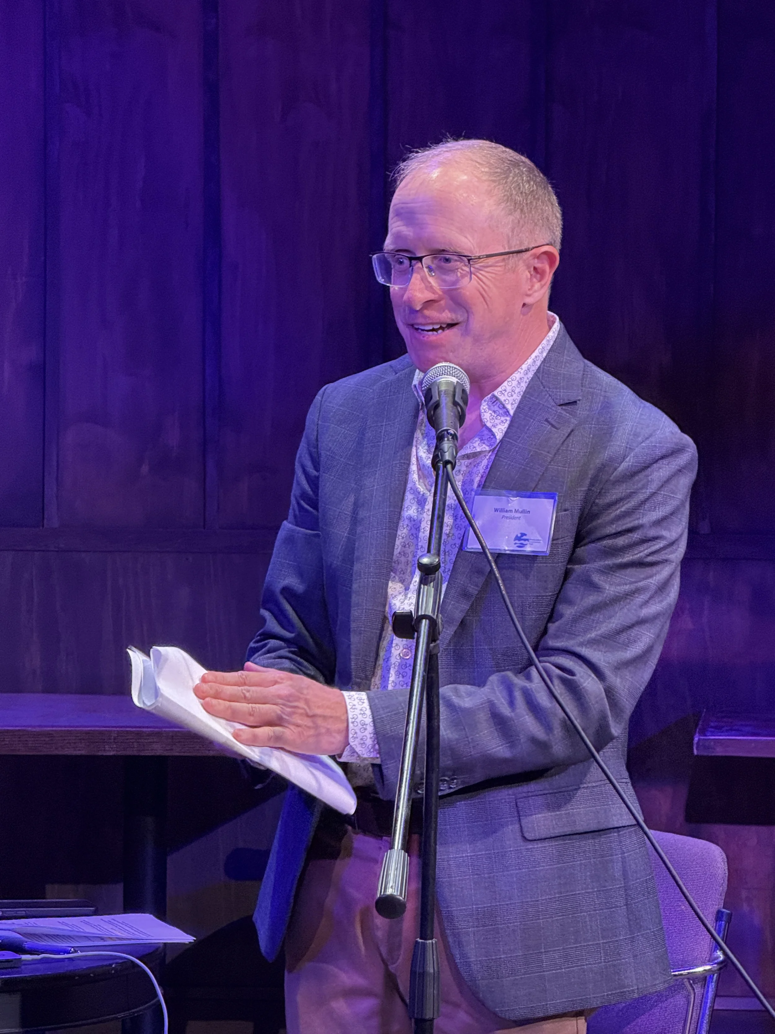 PCT President William Mullin hosted the evening