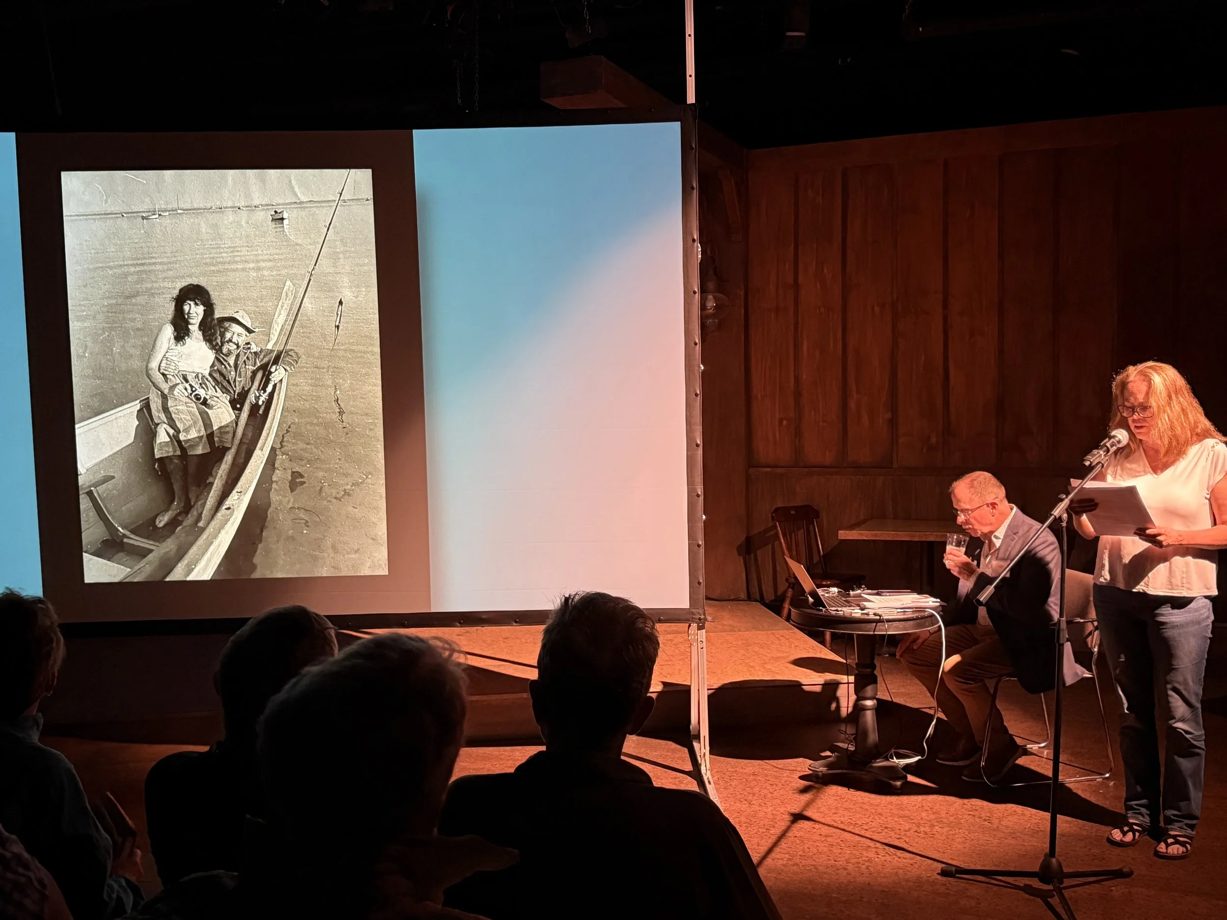 Lisa King displays historic photos of the seashore while weaving in a remarkable true story.