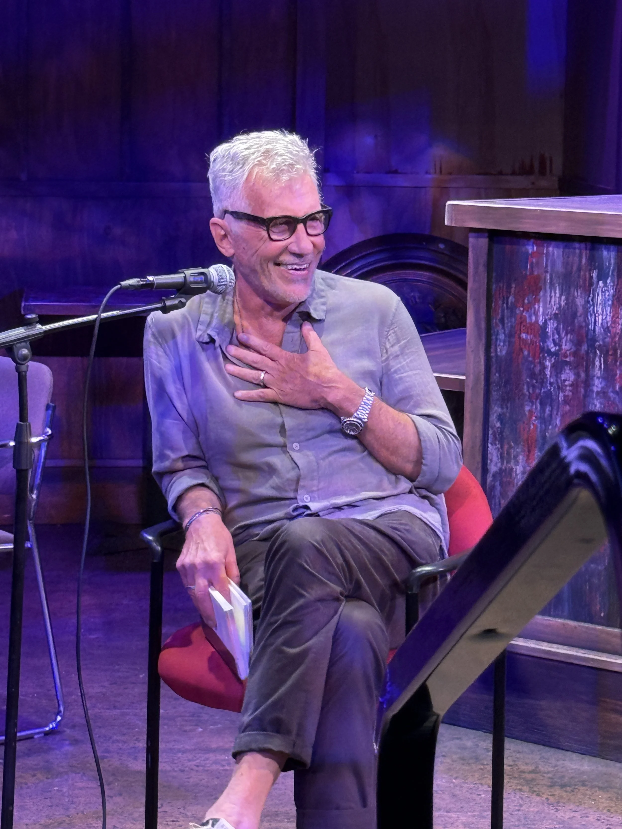 Novelist and screenwriter Michael Cunningham read from his book "Land's End."