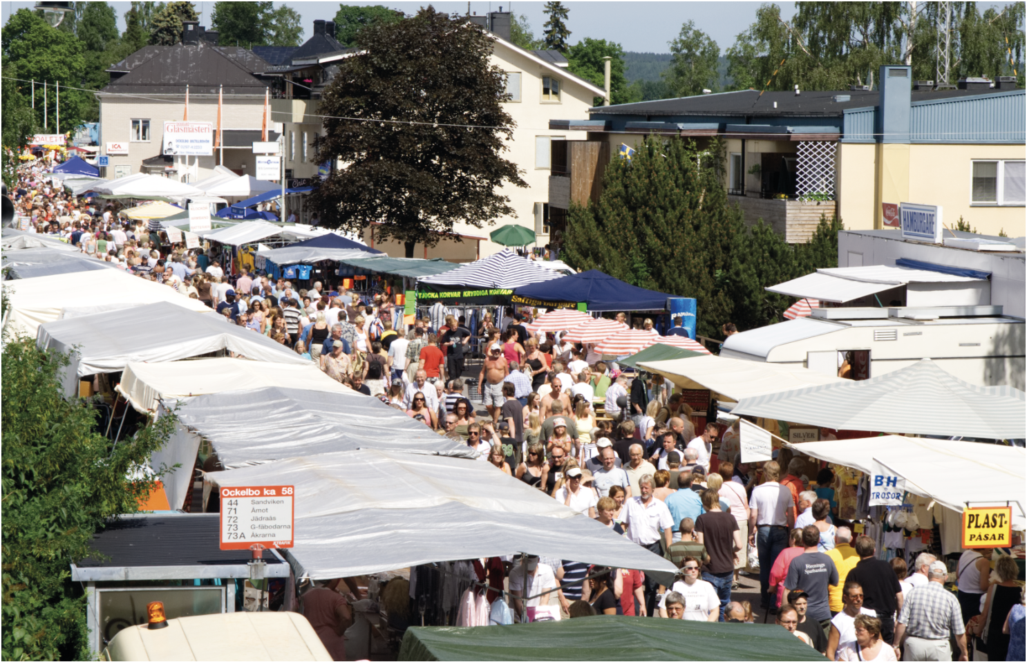 Ockelbo marknad en varm sommardag 2006. FOTO: Henrik Westberg, KUXAGRUPPEN AB