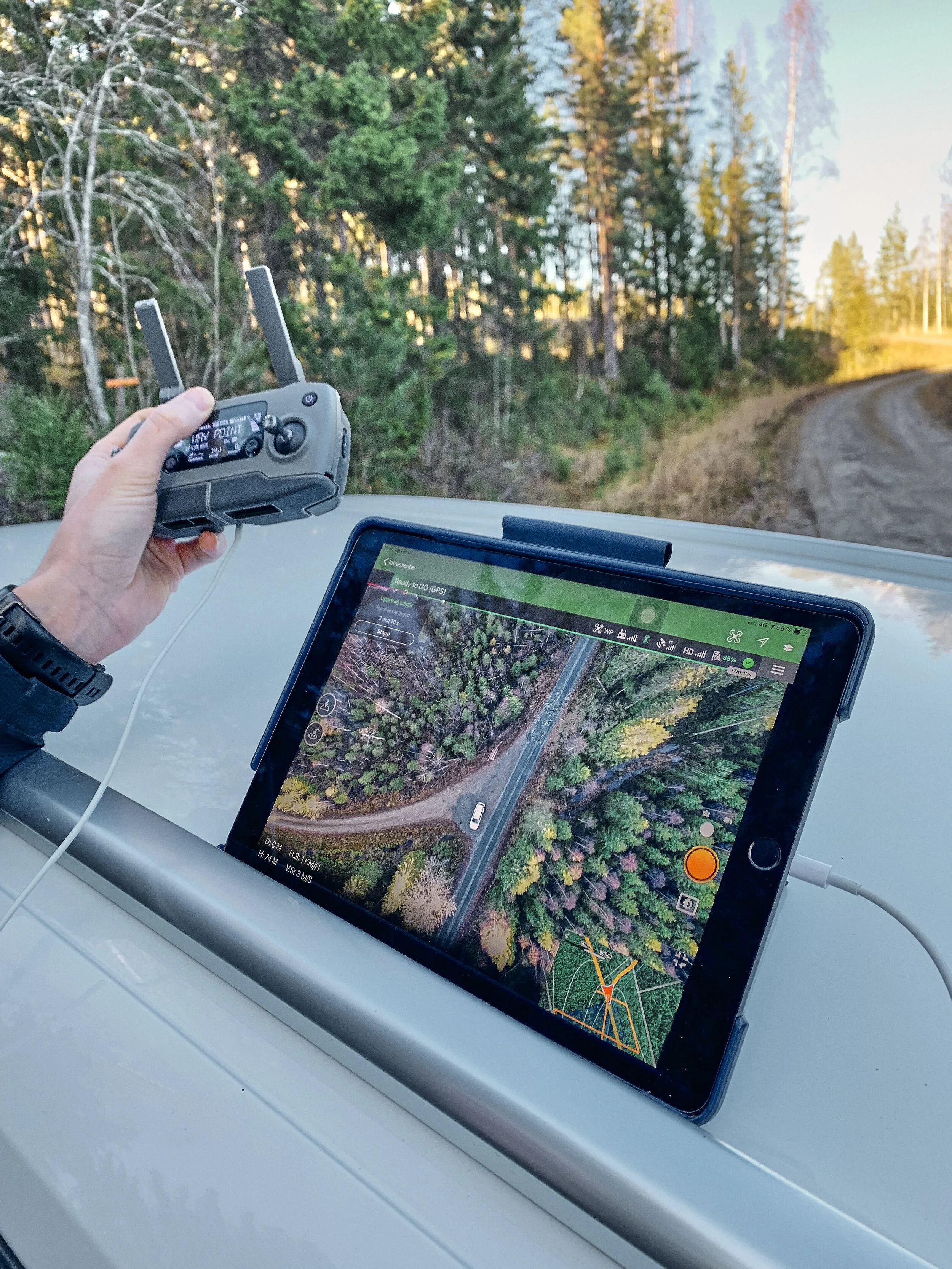 Mellanskog har tillsammans med ett IT-bolag tagit fram en egen mjukvara till drönare som snabbt kan aktualisera flygfoton från skogen. FOTO: Johan Beijer, KUXAGRUPPEN AB