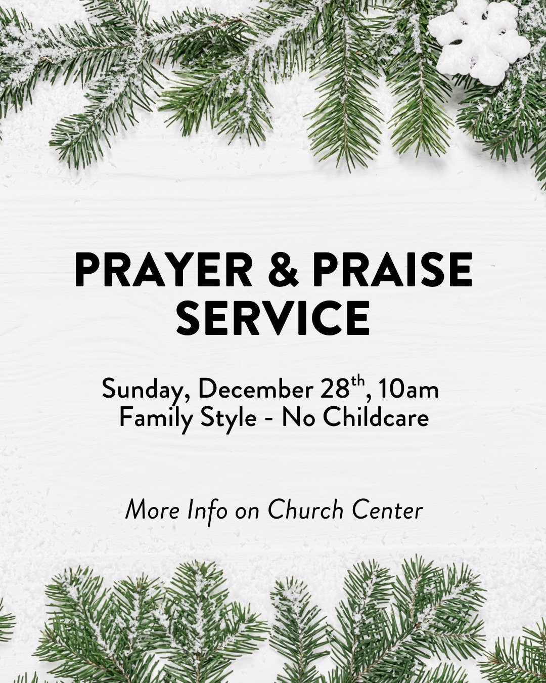 Join us this coming Sunday, 12/28, for one service at 10am as we usher the new year in with prayer, praise &amp; baptisms!

#soundcitybiblechurch #lynnwoodwa #prayerandpraise