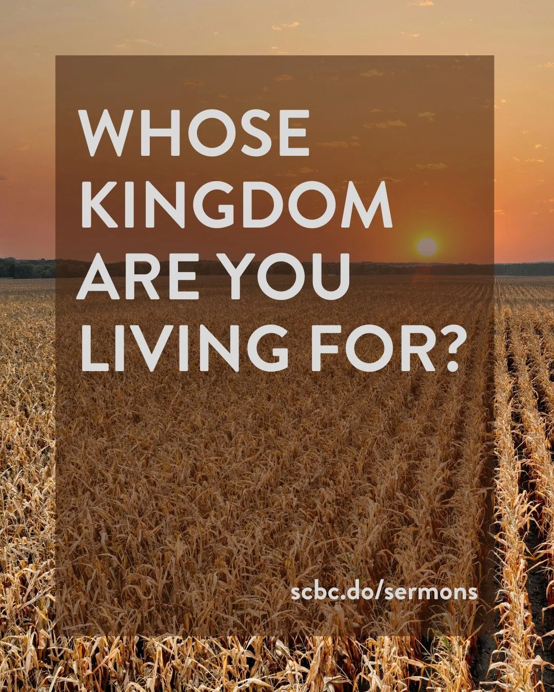 What would it look like to be a person whose primary goal each day is to spread God's Kingdom? This is the question Pastor Reece posed today as we refocus on our church's mission and vision for the future. Check out the sermon on scbc.do/sermons or o