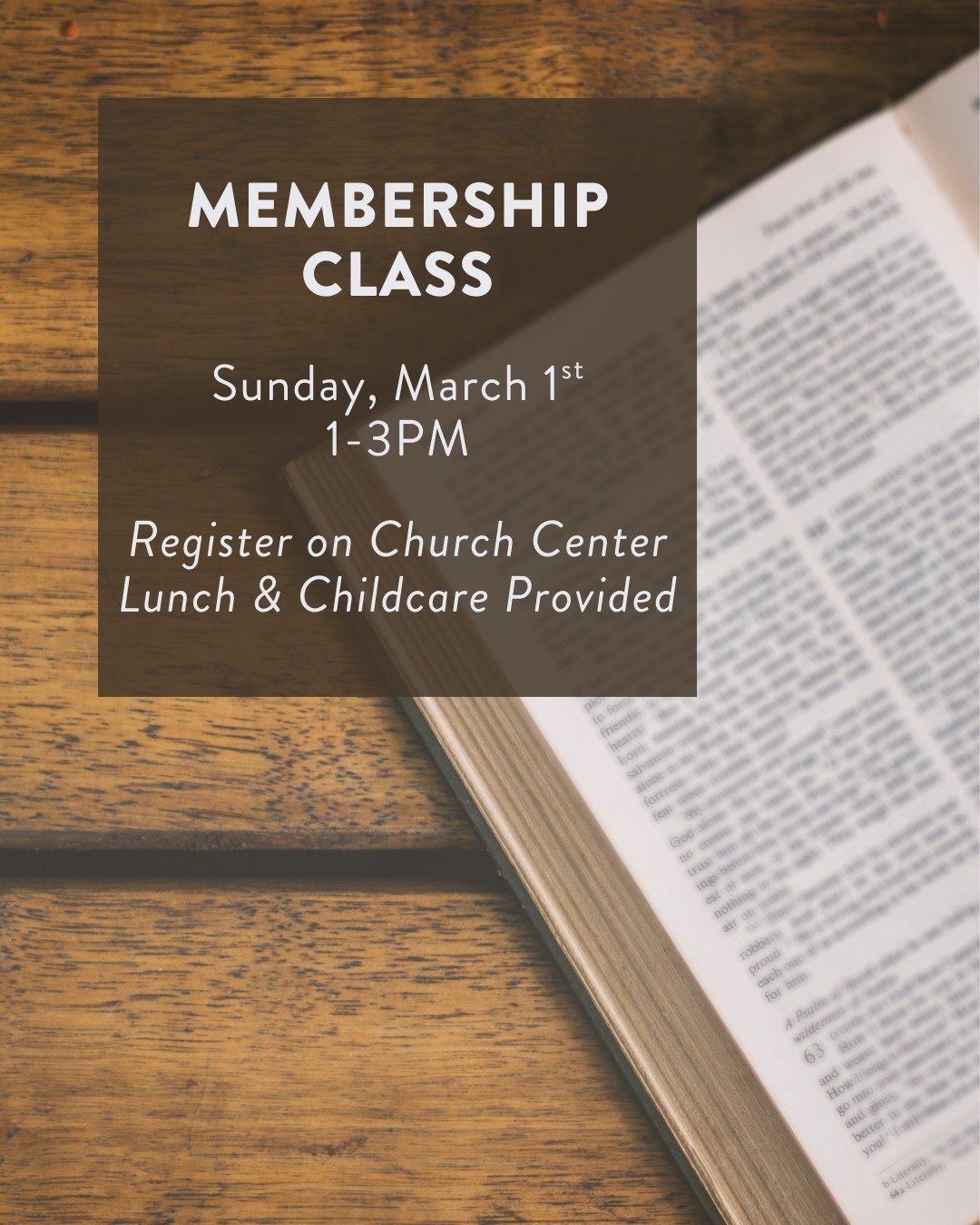 Mark your calendar - on March 1st, we're holding a membership class after 2nd serve. Join us for lunch, fellowship, and an opportunity to learn more about Sound City Bible Church and membership.

#soundcitybiblechurch #soundcityvalues #growingtogethe