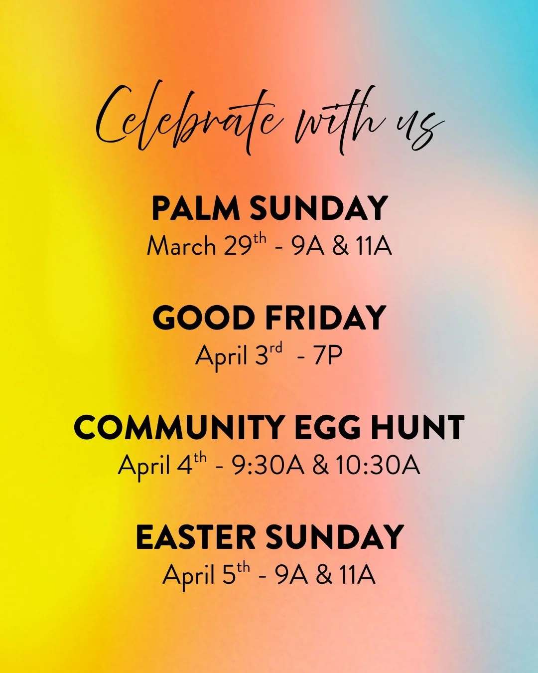 Easter is just around the corner, and there are many opportunities for us to celebrate together. More information and registrations can be found at scbc.do/events or on Church Center.

#soundcitybiblechurch #easter2026 #lynnwoodwa