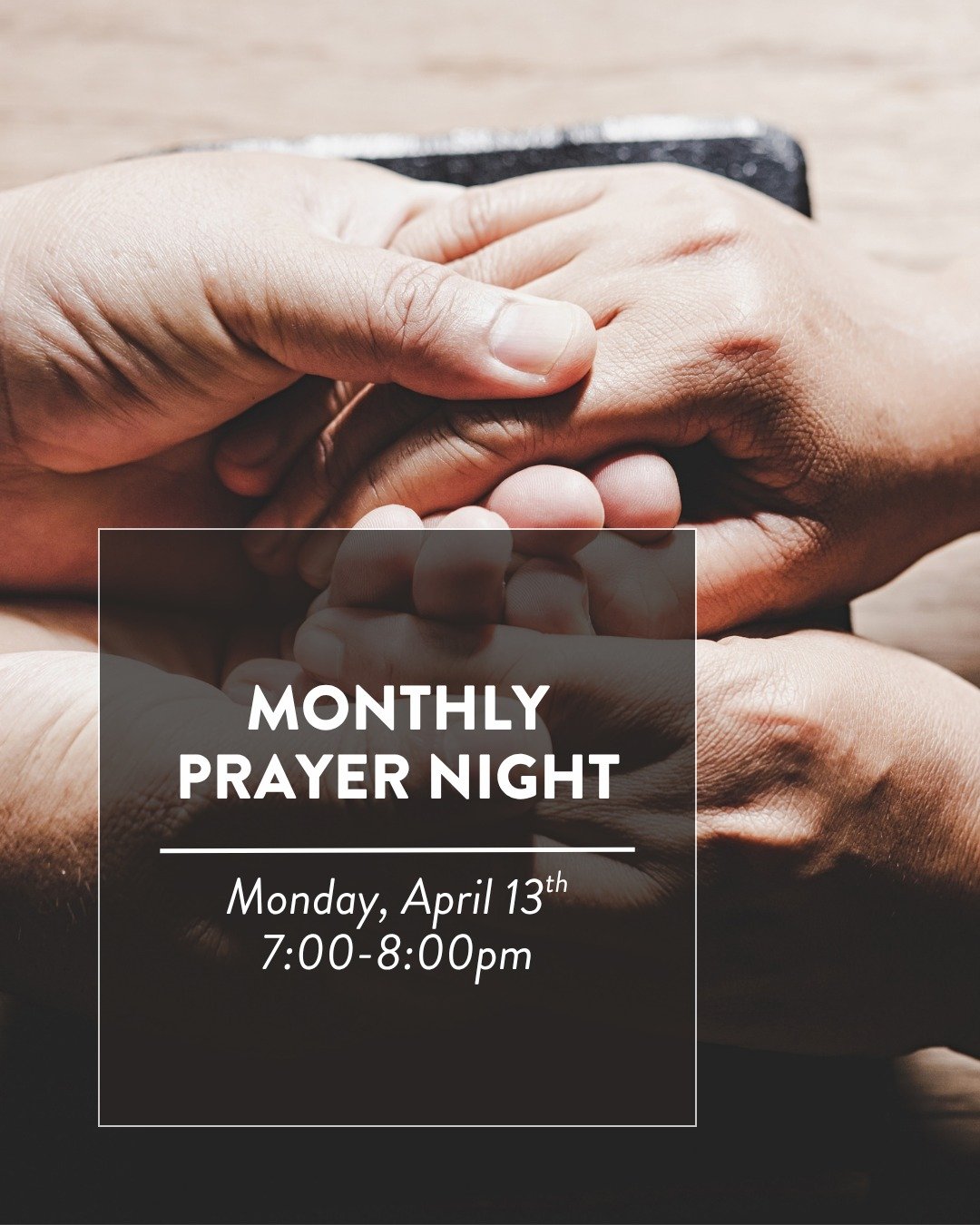 Join us this coming Monday at 7pm as we gather together to pray for our church, our families, and our community. If you'd like to submit a prayer request, go to scbc.do/prayer

"Do not be anxious about anything, but in everything by prayer and s